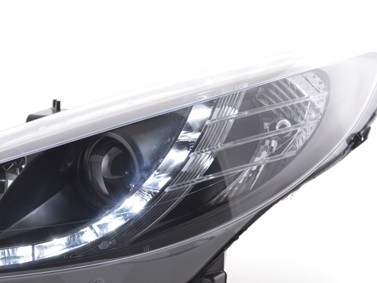 Scheinwerfer Set Daylight LED Tagfahrlicht Peugeot 207 06- schwarz für Rechtslenker Scheinwerfer Set Daylight LED Tagfahrlicht Peugeot 207 06- schwarz für Rechtslenker
